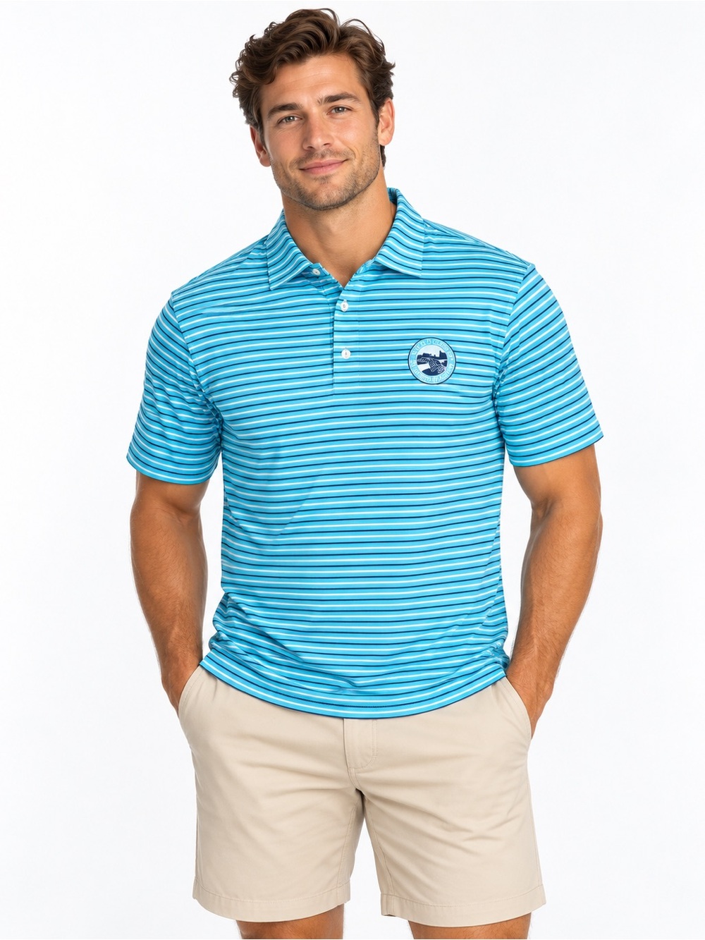 Peter Millar Old Course St Andrews Striped Golf Polo Men’s M
